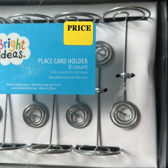 NWT 8 count metal place card holders they’re still sealed in their original box - Picture 4 of 5